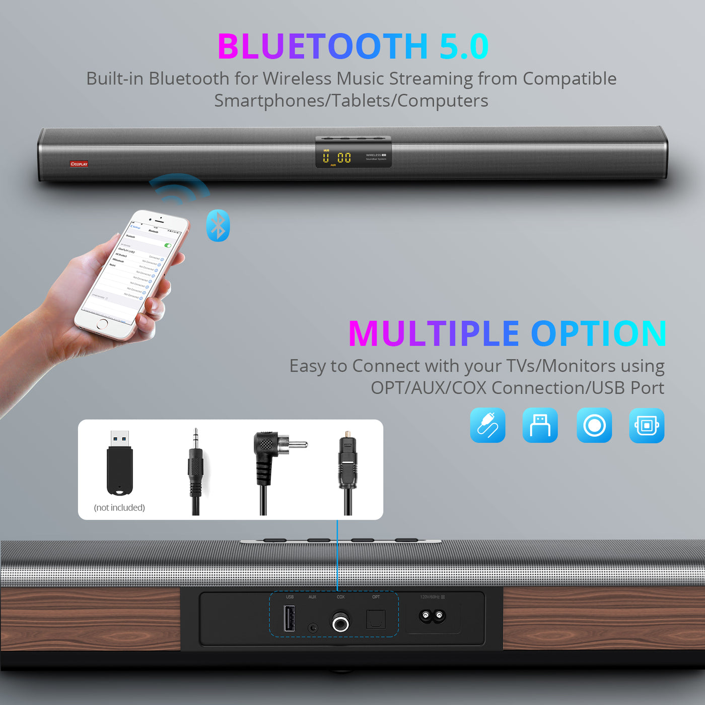 Sound Bars: Wireless & Bluetooth